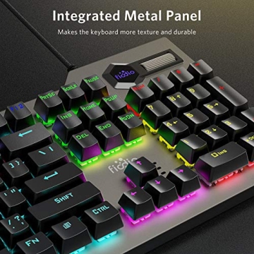 FIODIO RGB Mechanical Gaming Keyboard for All Setup