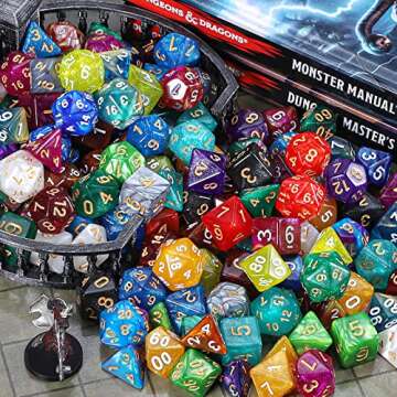 DND Dice Set - 20X7(140pcs) Polyhedral Dice for Dungeons and Dragons D&D RPG MTG Table Games with 1 Large Flannel Bag