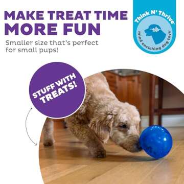 Outward Hound by Planet Dog Lil' Snoop Interactive Treat Dispensing Dog Toy, Small, Royal Blue