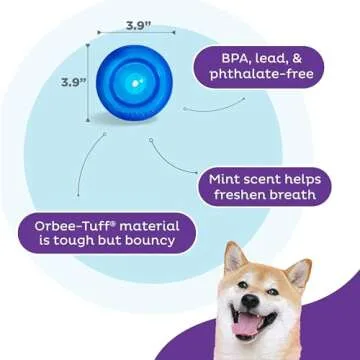 Outward Hound by Planet Dog Lil' Snoop Interactive Treat Dispensing Dog Toy, Small, Royal Blue