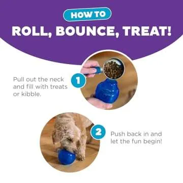 Outward Hound by Planet Dog Lil' Snoop Interactive Treat Dispensing Dog Toy, Small, Royal Blue