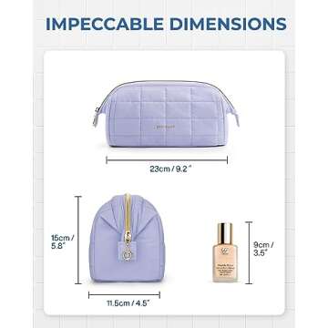 BAGSMART Makeup Bag - Stylish & Spacious Travel Organizer