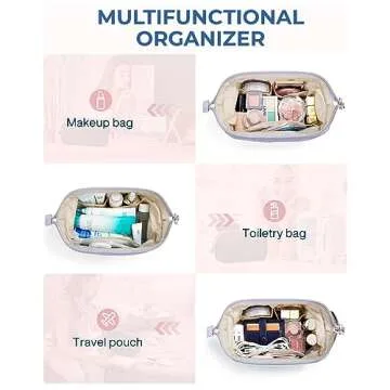 BAGSMART Makeup Bag - Stylish & Spacious Travel Organizer