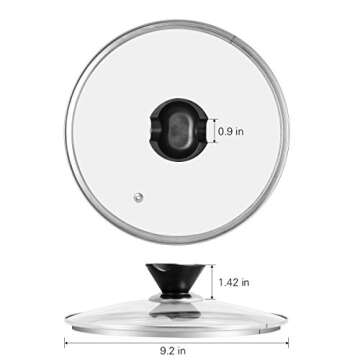 Tempered Glass Lid for Instant Pot- Beylor 6 Quart,Universal Pan Pot Cover 9 Inch for Slow Cooking (9 inch)