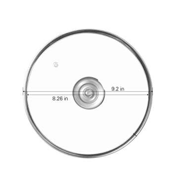 Tempered Glass Lid for Instant Pot- Beylor 6 Quart,Universal Pan Pot Cover 9 Inch for Slow Cooking (9 inch)