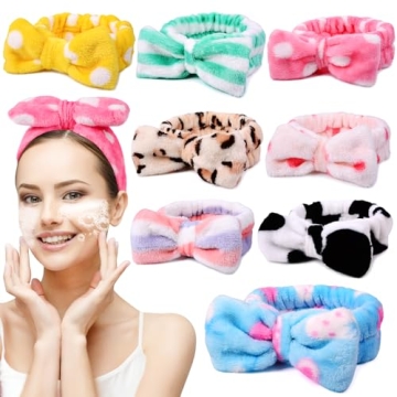 UMIKU 8 Pack Soft Coral Fleece Headbands for Women