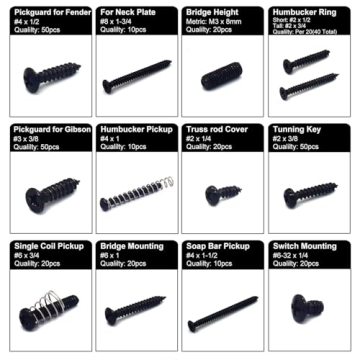 Guitar Screws Kit - Stainless Steel for Fender & Gibson