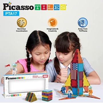 Picasso Toys 4 Piece Astronaut Magnetic Action Figures