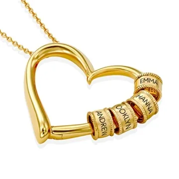 Charming Linda Heart Necklace - Personalized 18k Gold Plated