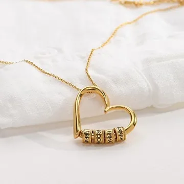 Charming Linda Heart Necklace - Personalized 18k Gold Plated