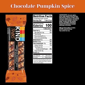 KIND THINS Chocolate Pumpkin Spice Healthy Snack Bars