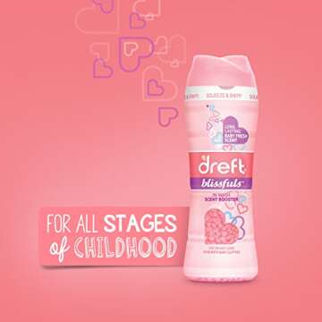 Dreft Blissfuls In-Wash Laundry Scent Booster Beads, Baby Fresh Scent, 24 oz, Baby Laundry, Laundry Scent Boosters, Scent Booster Beads