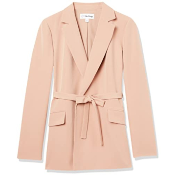 Stylish Ren Wrap Front Belted Blazer for Women by The Drop