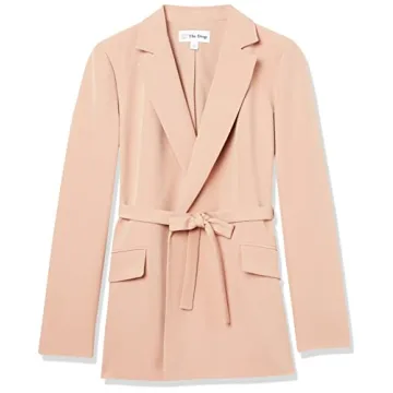 Stylish Ren Wrap Front Belted Blazer for Women by The Drop