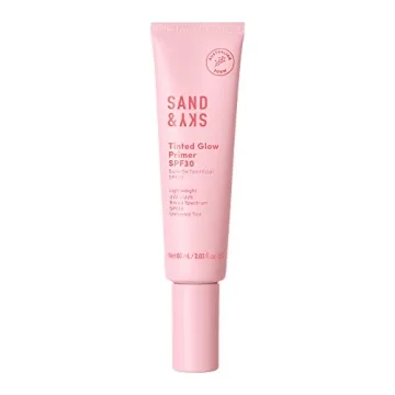 Sand & Sky Tinted Glow Primer SPF 30 Sunscreen - Australian Made Daily Hydrating Makeup Primer with ...