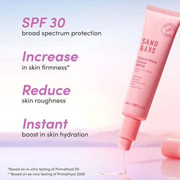 Sand & Sky Tinted Glow Primer SPF 30 – Hydrating & Glow