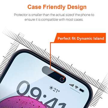 Focuses Screen Protector for iPhone 14 Pro Blue Light Screen Protector 3 Pack Anti Blue Light Tempered Glass for iPhone 14 pro [6.1inch]