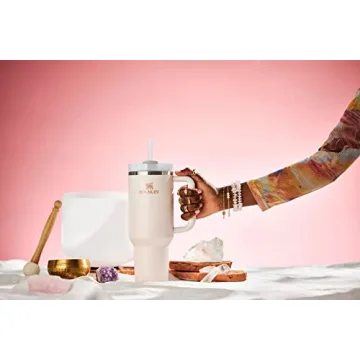 STANLEY 40oz Quencher H2.0 Tumbler in Rose Quartz