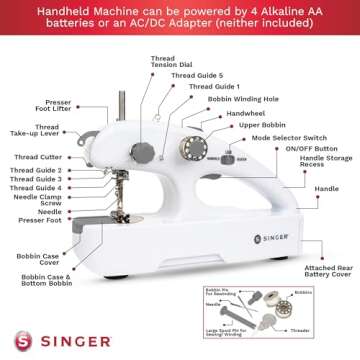 SINGER Stitch Quick + Portable Cordless Mending Machine Bundles (Two Thread Sitch Quick + & Bundle)