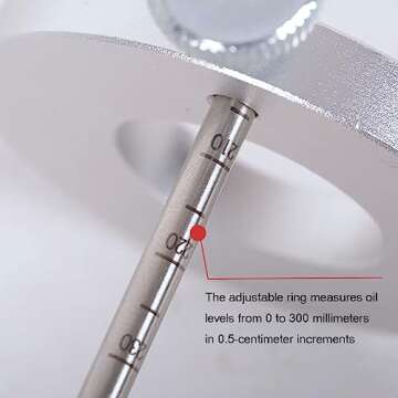 Motorcycle Fork Oil Level Tool, Fork Oil Level Gauge Fork Oil Tool Kit Fork Oil Tool Gauge Suspension Level Tuning Syringe Shock Adjuster With Adjustable Ring