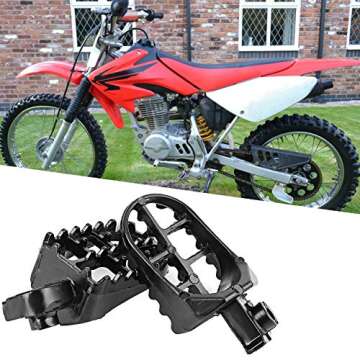 Aluminum Alloy Foot Pegs Fit For XR50R CRF50 CRF70 CRF80 CRF100F, Foot Pegs Auto Accessory Black