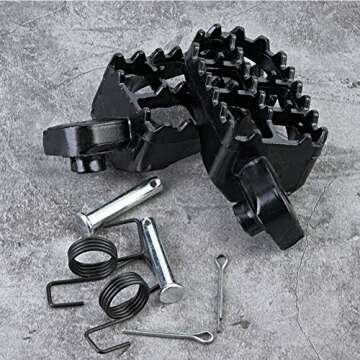 Aluminum Alloy Foot Pegs Fit For XR50R CRF50 CRF70 CRF80 CRF100F, Foot Pegs Auto Accessory Black