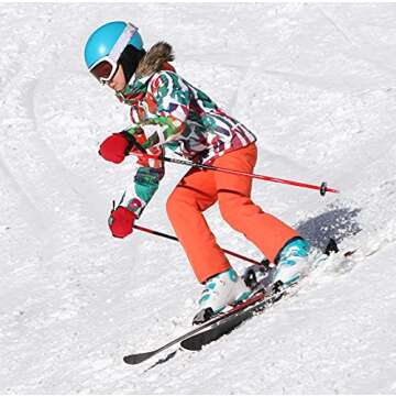 SimpliKids Boys' Snow Gloves Insulation Waterproof Kids Winter Mittens,Toddler,Red