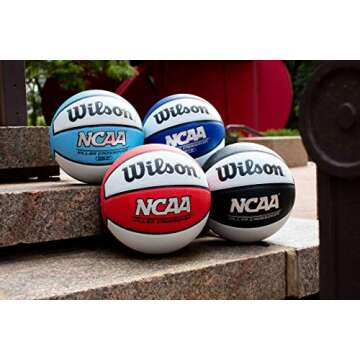 WILSON NCAA Killer Crossover Outdoor Basketball - Size 6 - 28.5", Columbia Blue/White