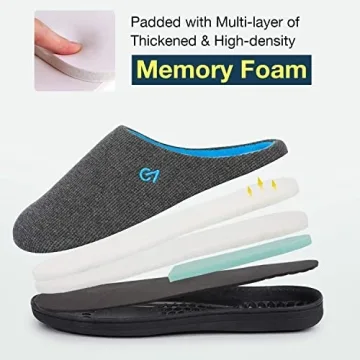Two-Tone Men's Memory Foam House Slippers