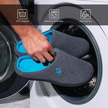 Two-Tone Men's Memory Foam House Slippers