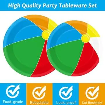96 Pcs Beach Ball Party Supplies for Summer Fun