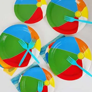 96 Pcs Beach Ball Party Supplies for Summer Fun