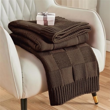 CozeCube Knit Throw Blanket for Couch and Bed