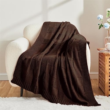 CozeCube Knit Throw Blanket for Couch and Bed