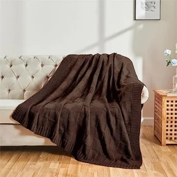 CozeCube Knit Throw Blanket for Couch and Bed