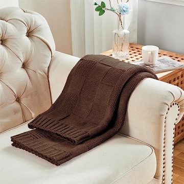 CozeCube Knit Throw Blanket for Couch and Bed