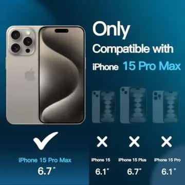 JETech iPhone 15 Pro Max Screen Protector 3-Pack