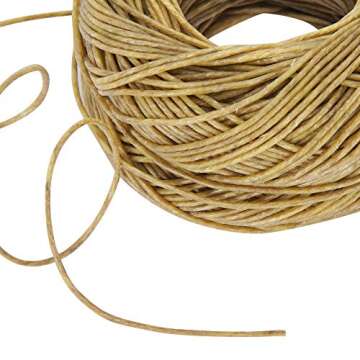 CHEFBEE 200 FT Organic Hemp Wick, Well Coated Natural Beeswax for Hemp Wick Lighter or Candle Making...