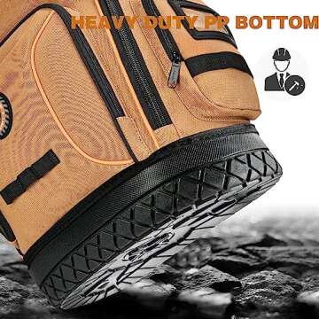 Tool Bag Backpack, 75 Pockets & Loops Canvas Heavy Duty Tools Organizer Bags/HVAC Tool Carrier for E...