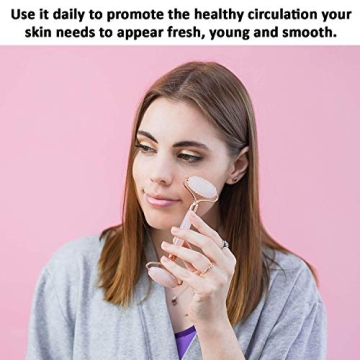 Rose Quartz Roller & Gua Sha Set for Youthful Skin