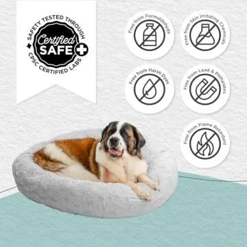 Calming Donut Dog Bed by Best Friends - Gray, Extra Large