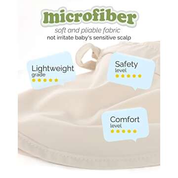 FURTALK Baby Sun Hat with Neck Flap UPF 50+ Adjustable Baby Boys Girls Summer Beach Hat for Traveling Swim Hat Beige