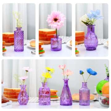 Elegant Glass Bud Vase Set of 15 for Floral Arrangements