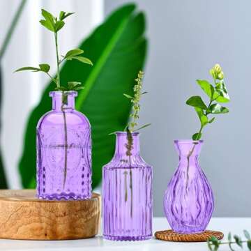 Elegant Glass Bud Vase Set of 15 for Floral Arrangements