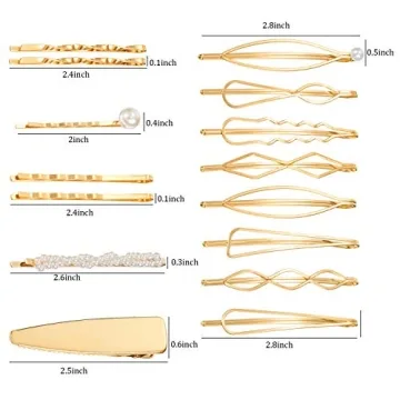 Shop Yaomiao 17 Pieces Gold Hair Pins - Elegant Accessories