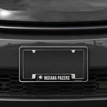NBA Indiana Pacers Carbon Fiber Chrome License Plate Frame