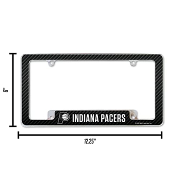 NBA Indiana Pacers Carbon Fiber Chrome License Plate Frame