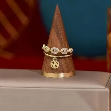 Buy JONAYUOV 18k Gold Plated Adjustable Ring for Women