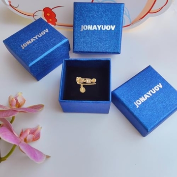 Buy JONAYUOV 18k Gold Plated Adjustable Ring for Women