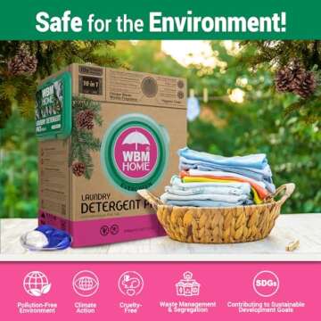 WBM Laundry Detergent Pods - Eco-Friendly, Stain-Fighting Power